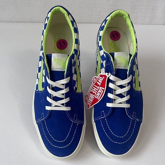 Vans Men's SK8-Low Top Shoes Checkerboard Sneaker Sports Blue Size 11 - Picture 3 of 5